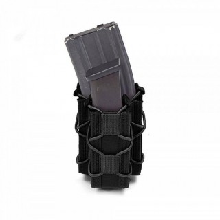 WARRIOR ASSAULT SYSTEMS SINGLE QUICK MAG WITH SINGLE PISTOL POUCH - BLACK