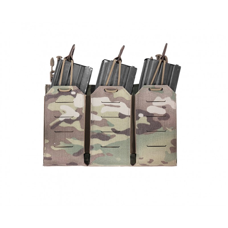 WARRIOR ASSAULT SYSTEMS TASCA TRIPLA PORTA CARICATORI PANNELLO LASER CUT 5.56  MULTICAM