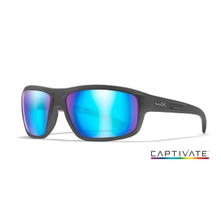 WILEY X BALLISTIC PROTECTION GLASSES CONTEND CAPTIVATE BLUE MIRROR LENSES MATTE GRAPHITE FRAME