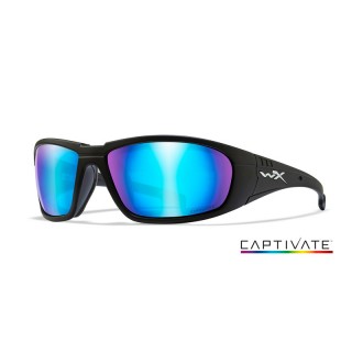 WILEY X OCCHIALI BALISTICI BOSS CAPTIVATE BLUE MIRROR MATTE BLACK FRAME