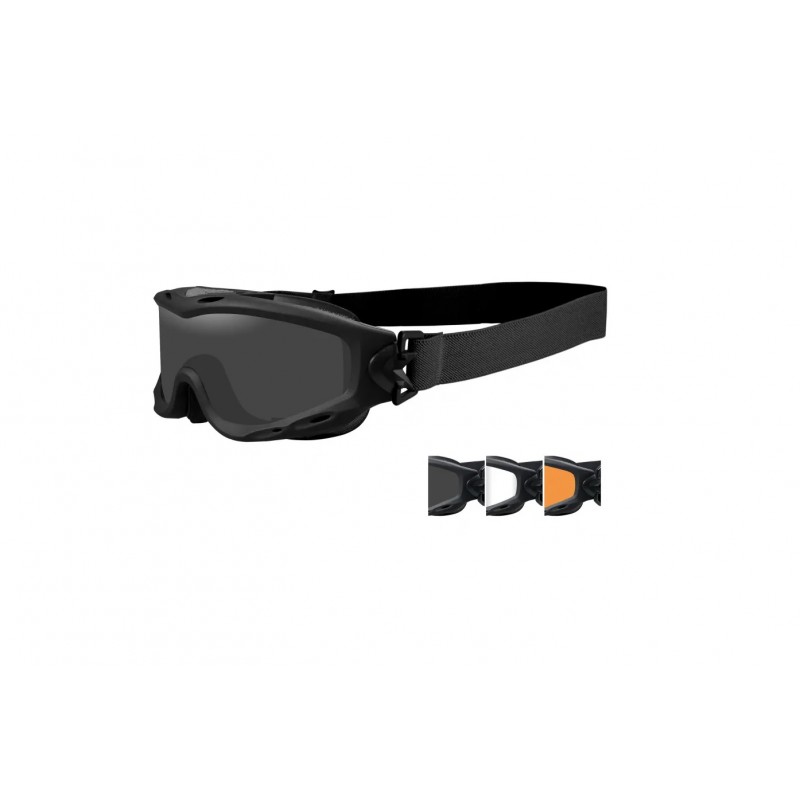OCHELARI TACTICI CU PROTECTIE BALISTICA MODEL SPEAR SMOKE/CLEAR/LIGHT RUST - BLACK FRAME
